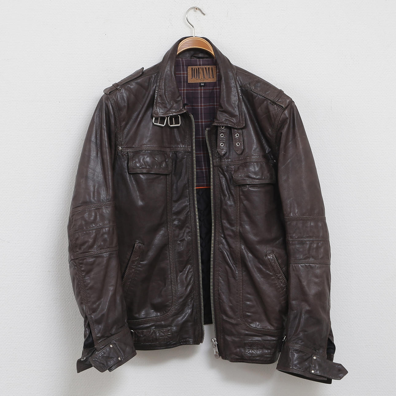 JOFAMA, LEATHER JACKET, SIZE 52.