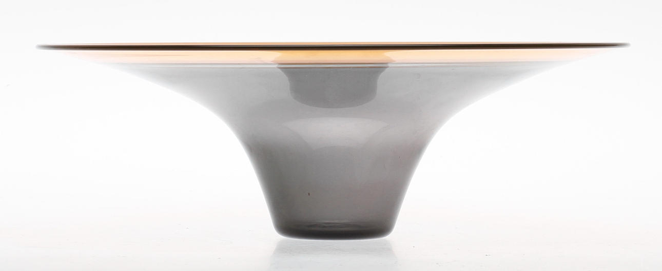 SKÅL, glas, Wilke Adolfsson, sign. och dat. -87.