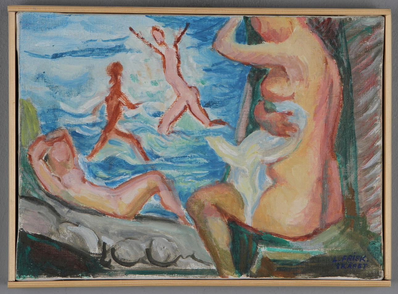 LENNART FRISK (1918-1991). "Skäret", olja på duk, signerad.