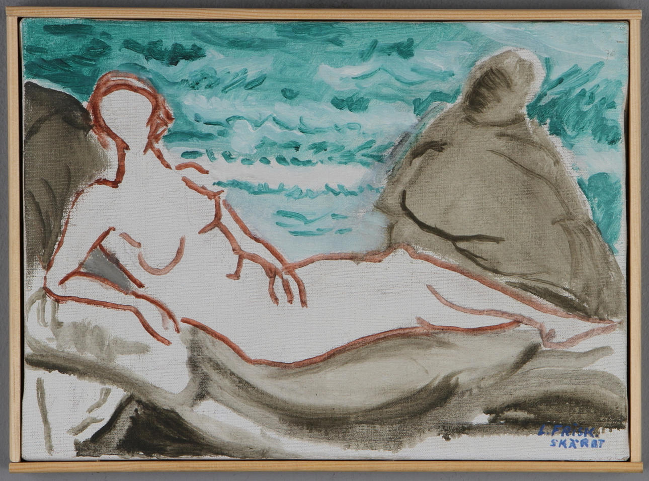 LENNART FRISK (1918-1991). "Skäret", olja på duk, signerad.