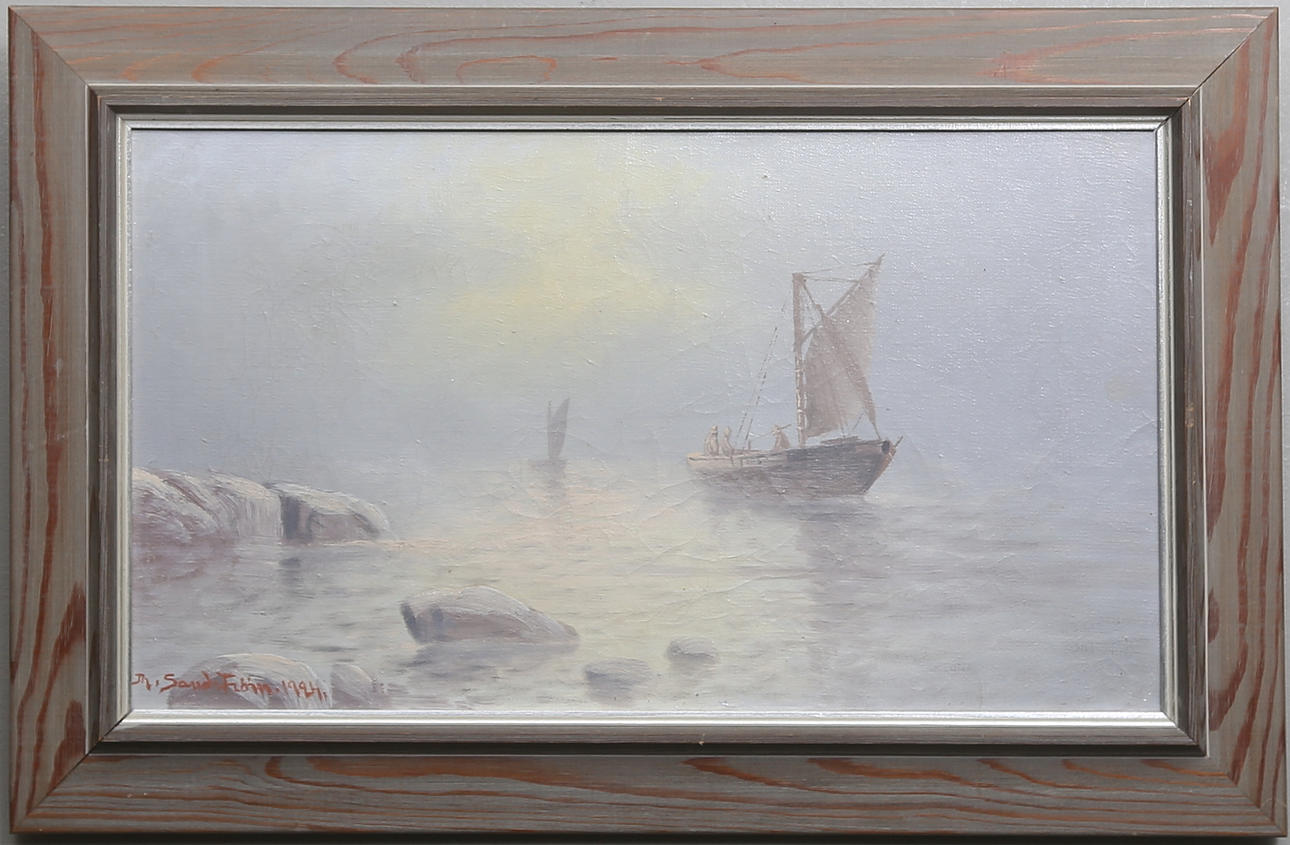 JOHAN OSSIAN ANDERSSON/THERESIA SANDSTRÖM. Olja på duk, signerad TH. Sandström, 1924.