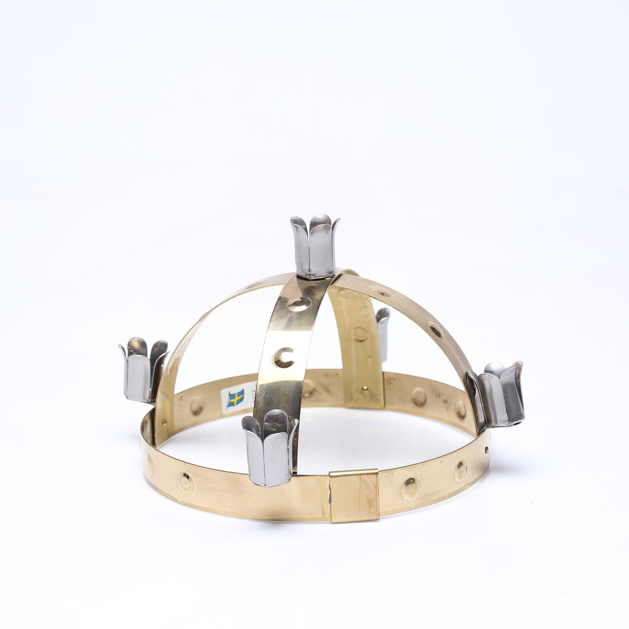 Eine LUCIAKRONA aus Messing aus dem 20. Jahrhundert.