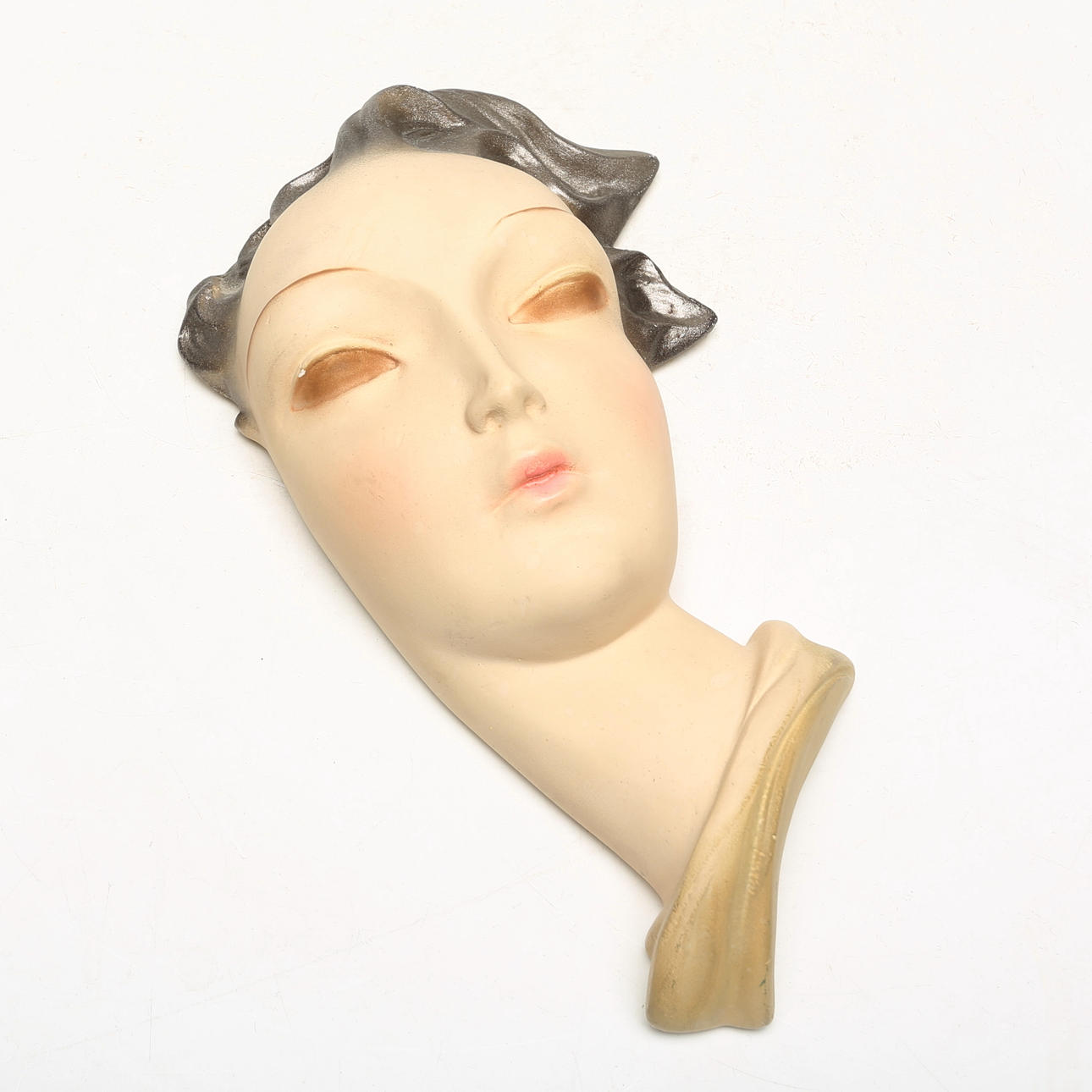 WALL SCULPTURE, plaster, face.