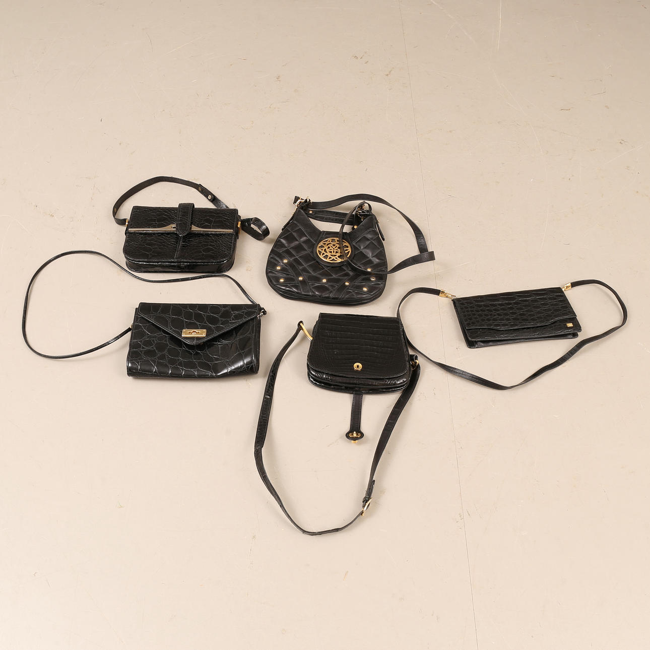 HÅNDTASKER, 5 stk., moderne.