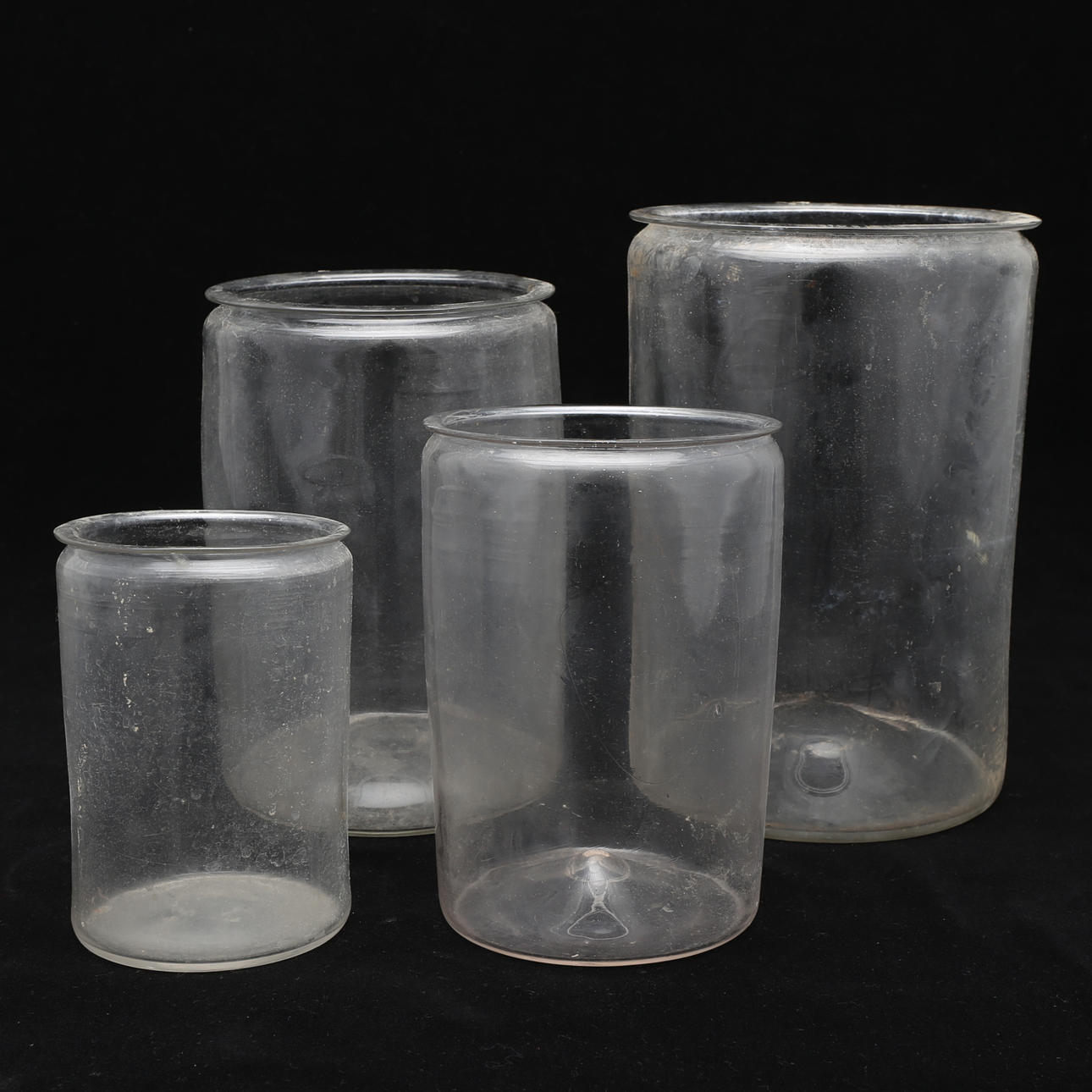 GLASBURKAR, 4 st, 1800-tal.