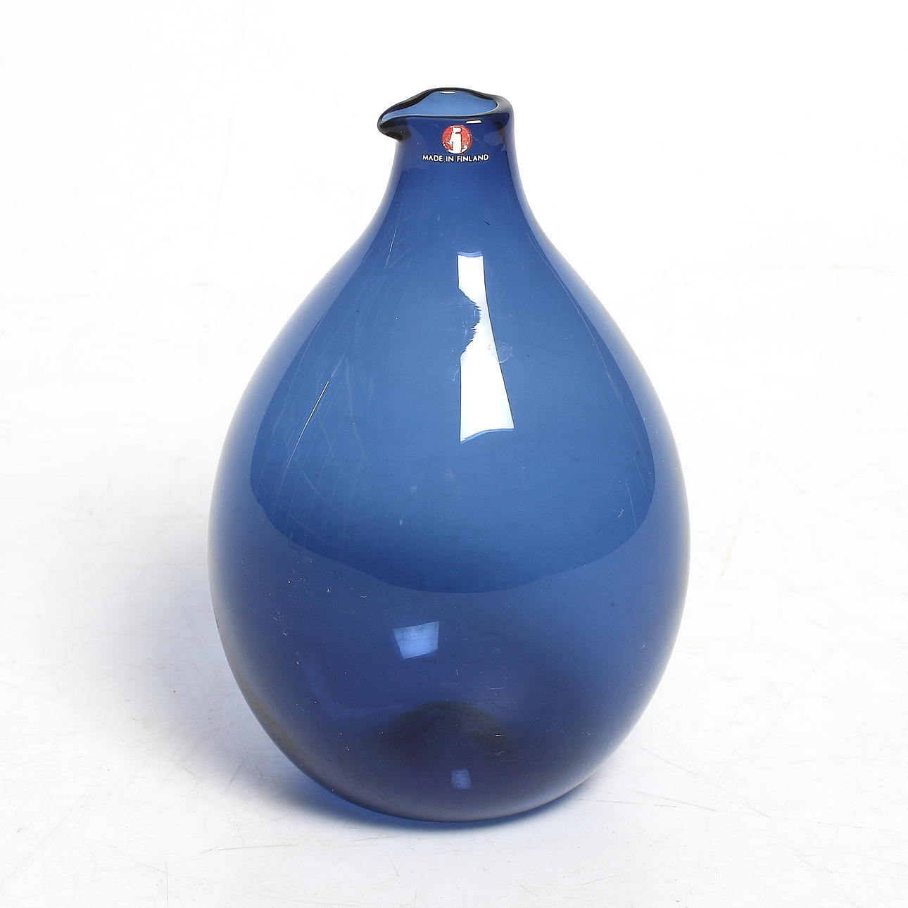 TIMO SARPANEVA. Vas / kanna, "Bird Bottle", signerad, Iittala, Finland, 1900-talets andra hälft.