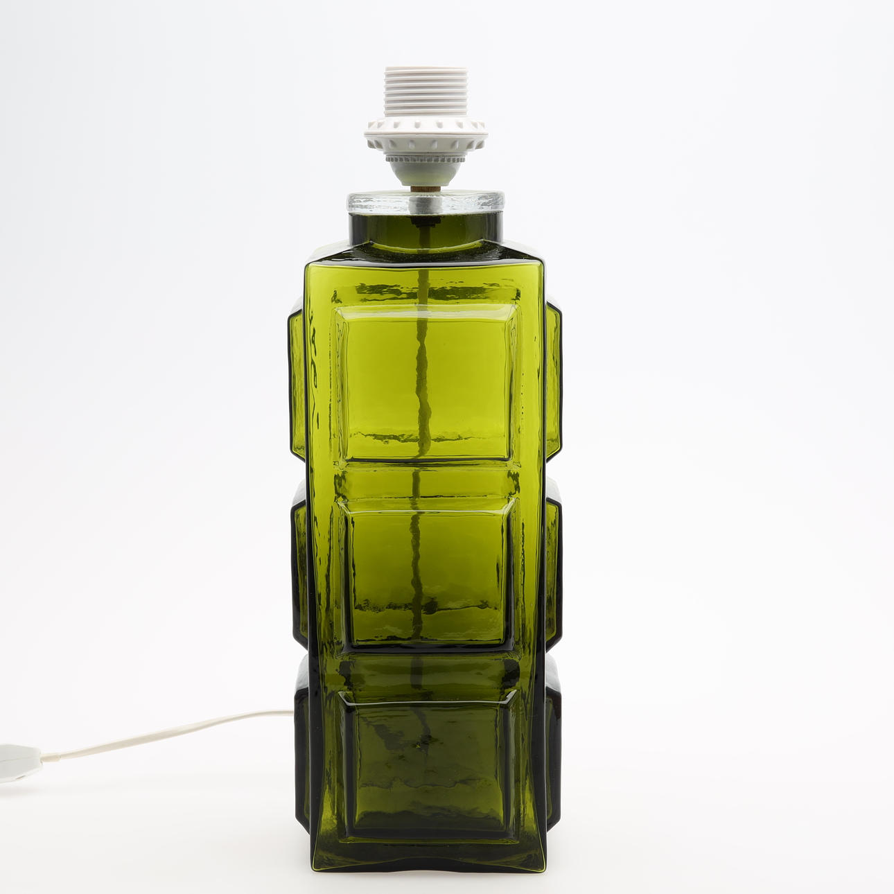 Tischlampe aus Glas, 20. Jahrhundert.