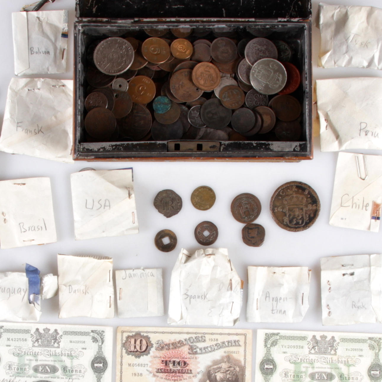 MYNTSAMLING, Mestadels Sverige, 1600-1900-tal.