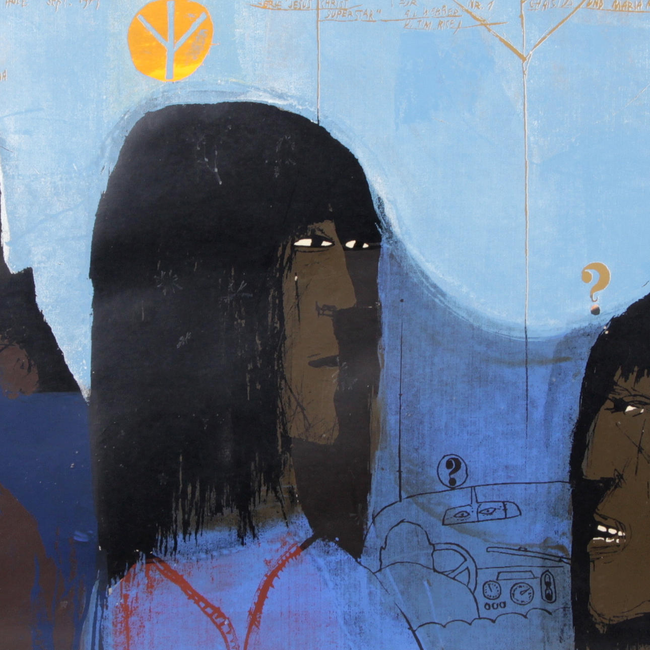 ADI HOLZER. Färglitografi, "Maria Magdalena (Bethanien)", signerad samt numrerad 3/12.