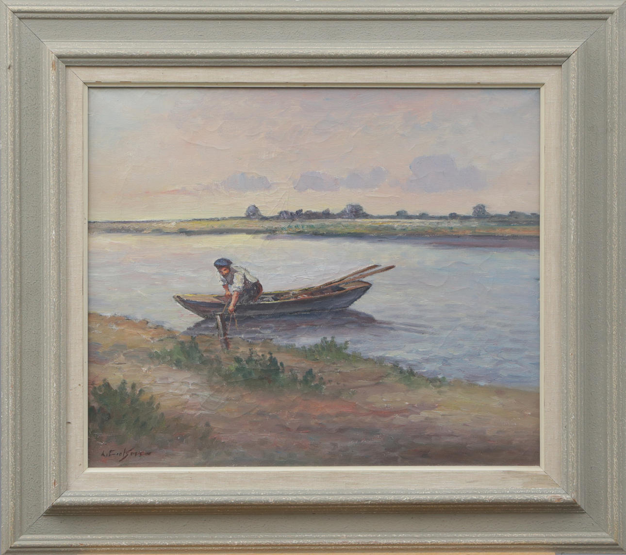 LAGE CARLSSON. ÖL auf Leinwand, signiert.