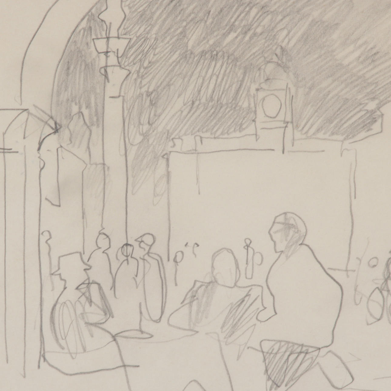 OLLE NYMAN. Teckning, blyerts, "Ravenna", signerad samt daterad -51.