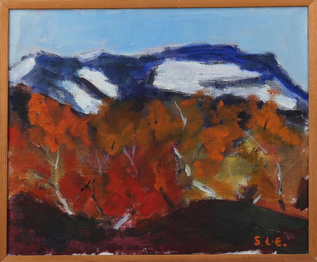 STYRBJÖRN LEANDER-ENGSTRÖM. "Lappland, Höst Rensjön", olja på duk, signerad SLE samt daterad a tergo -72.