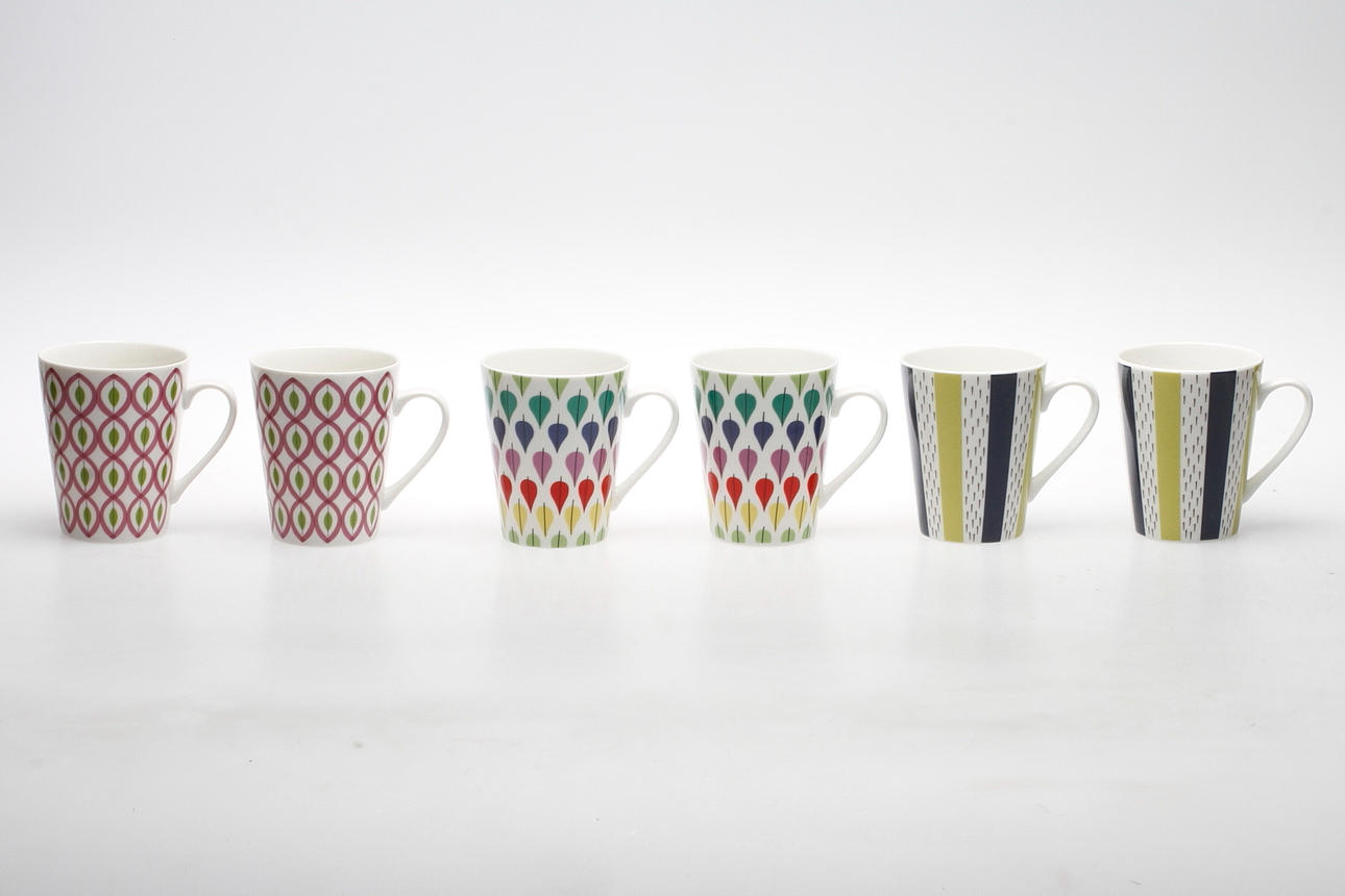 KOPPAR, 6 st, Retro Edition, efter mönster av Stig Lindberg.