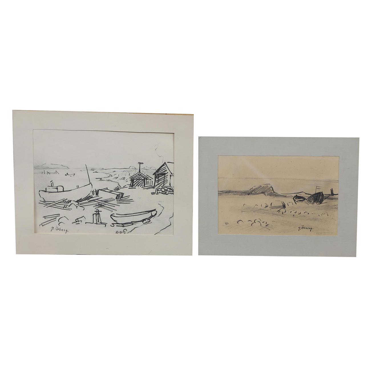 JOSEF ÖBERG. 2 BLYANTSTEGNINGER.