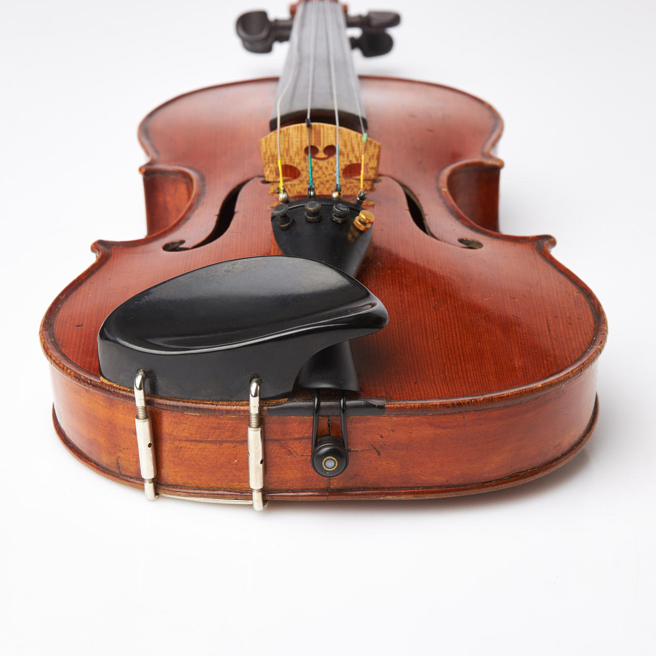 VIOLIN AND BOW. N. Audinot label, Paris Faubourg, spruce top