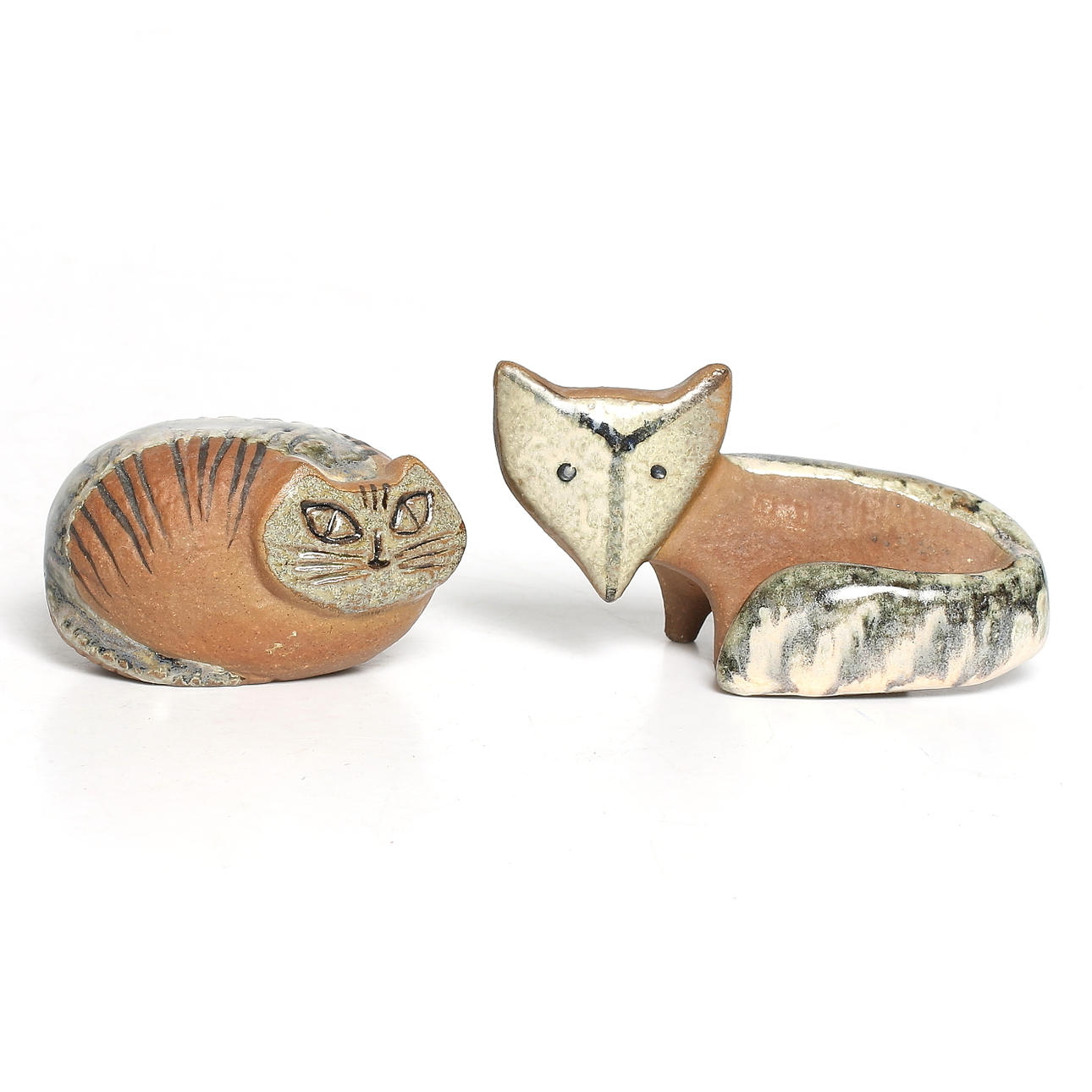 FIGURINER, 2 st, stengods. Lisa Larson, Gustavsberg.