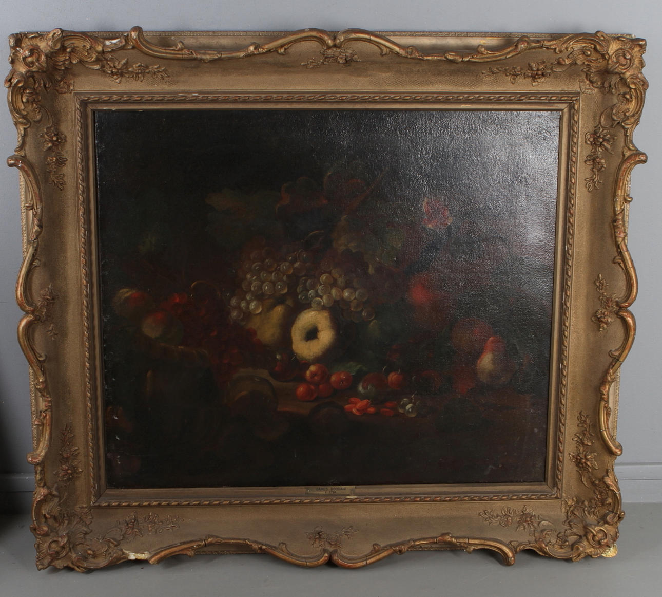 OIDENTIFIERAD KONSTNÄR. Stilleben, olja på duk, 1800-tal.