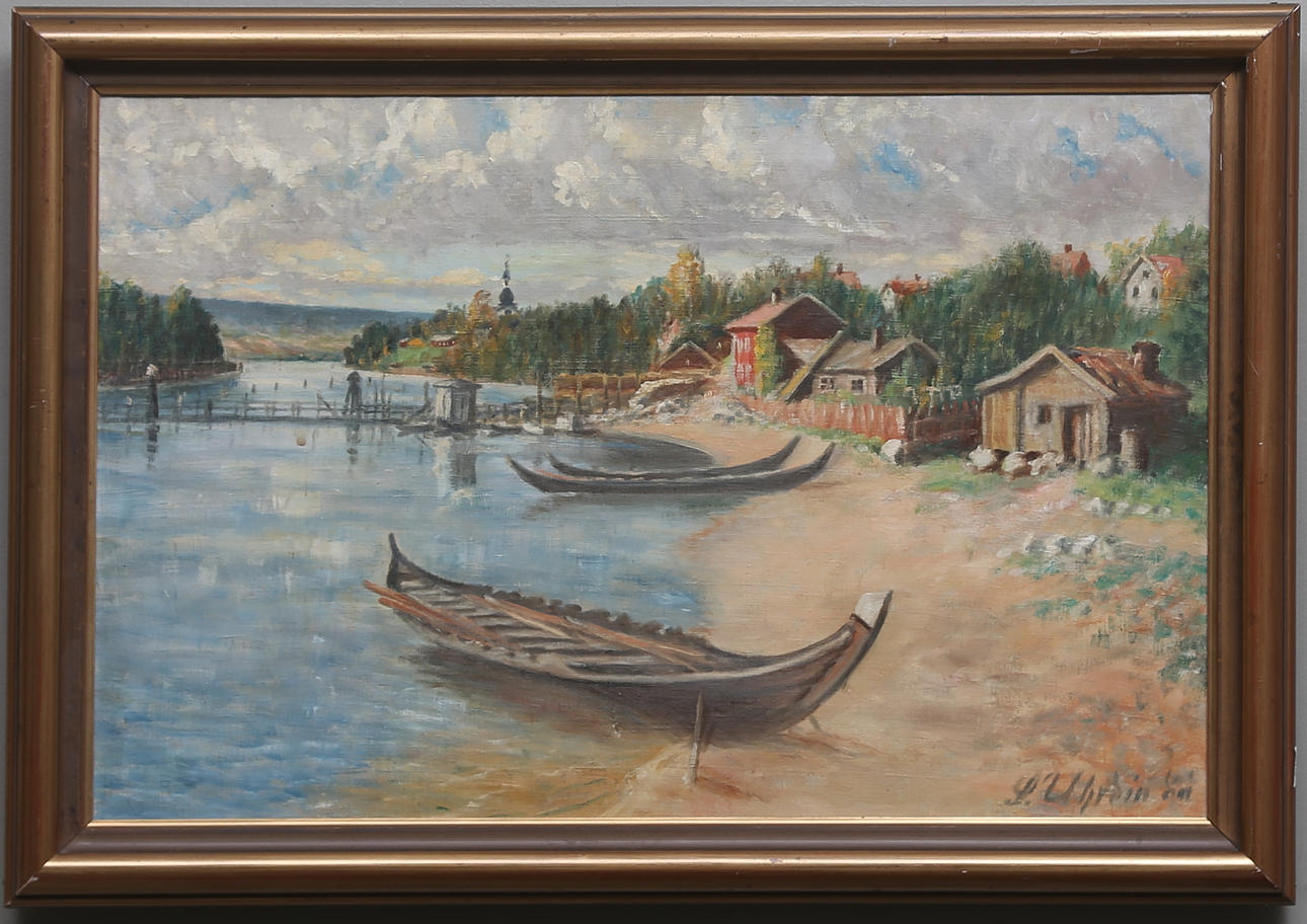 SAM UHRDIN DEN ÄLDRE. Olja på duk, signerad.