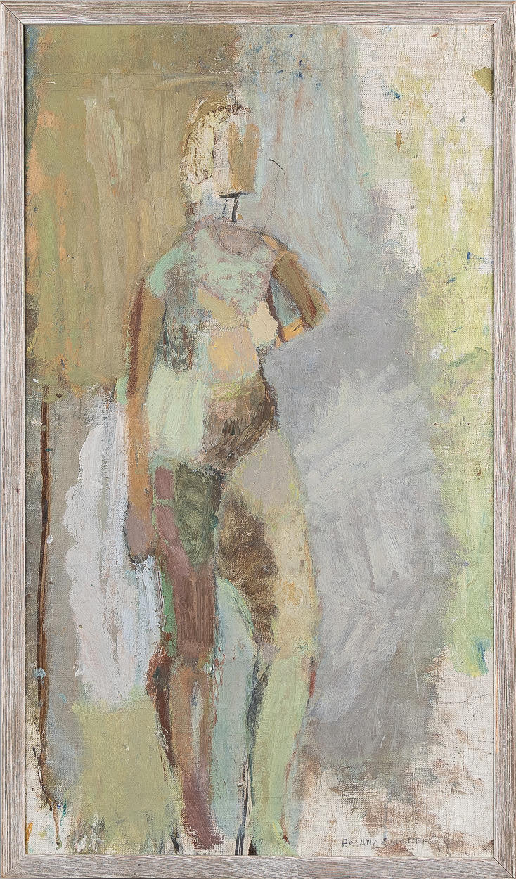 ERLAND CULLBERG. Model study, oil on canvas.