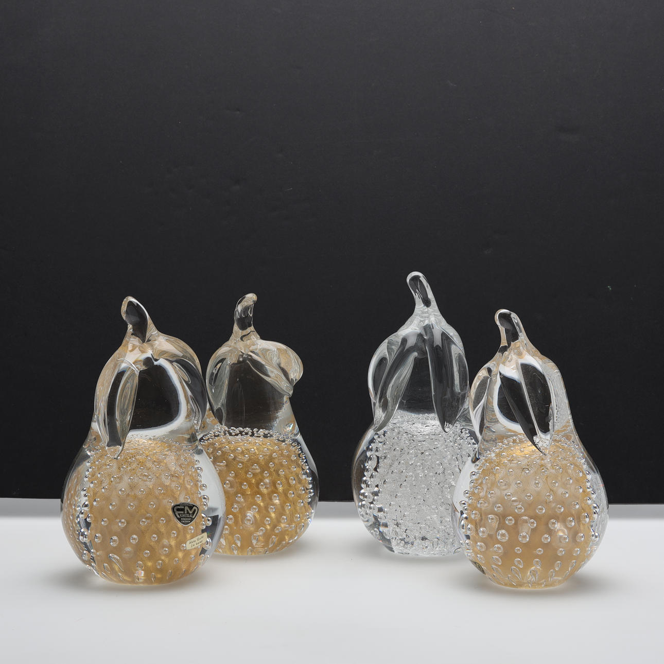 SKULPTURER, glas, 4 stykker, FM Ronneby.