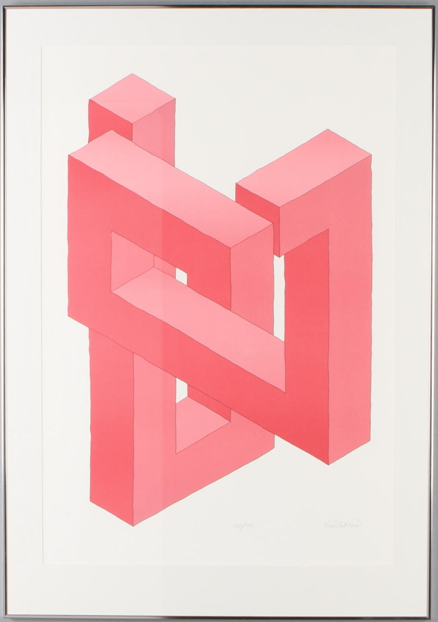 OSCAR REUTERSVÄRD. Omöjlig figur, litografi, signerad samt numrerad 103/190.