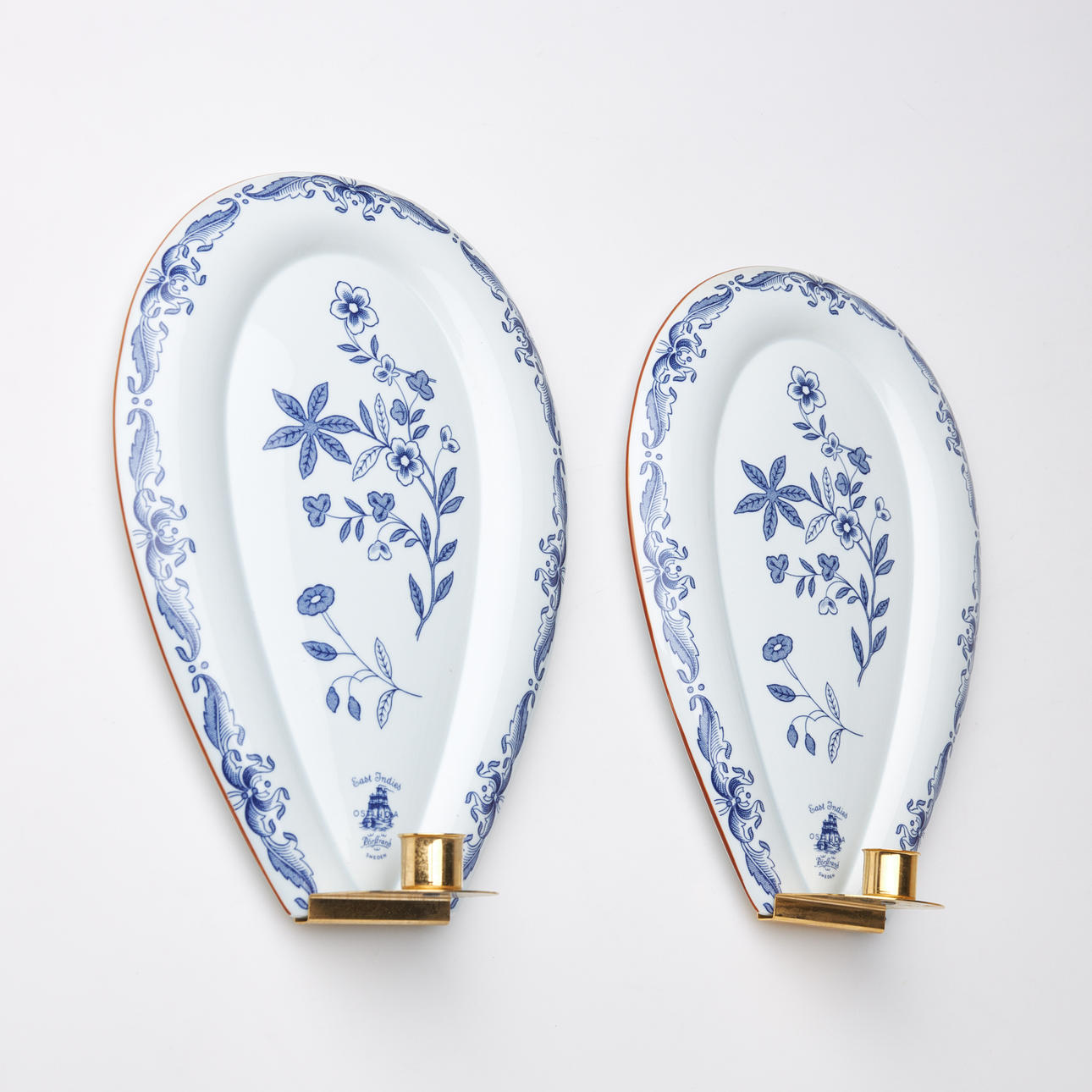 Sconces, 1 pari, sarjasta ”Ostindia”, Rörstrand.