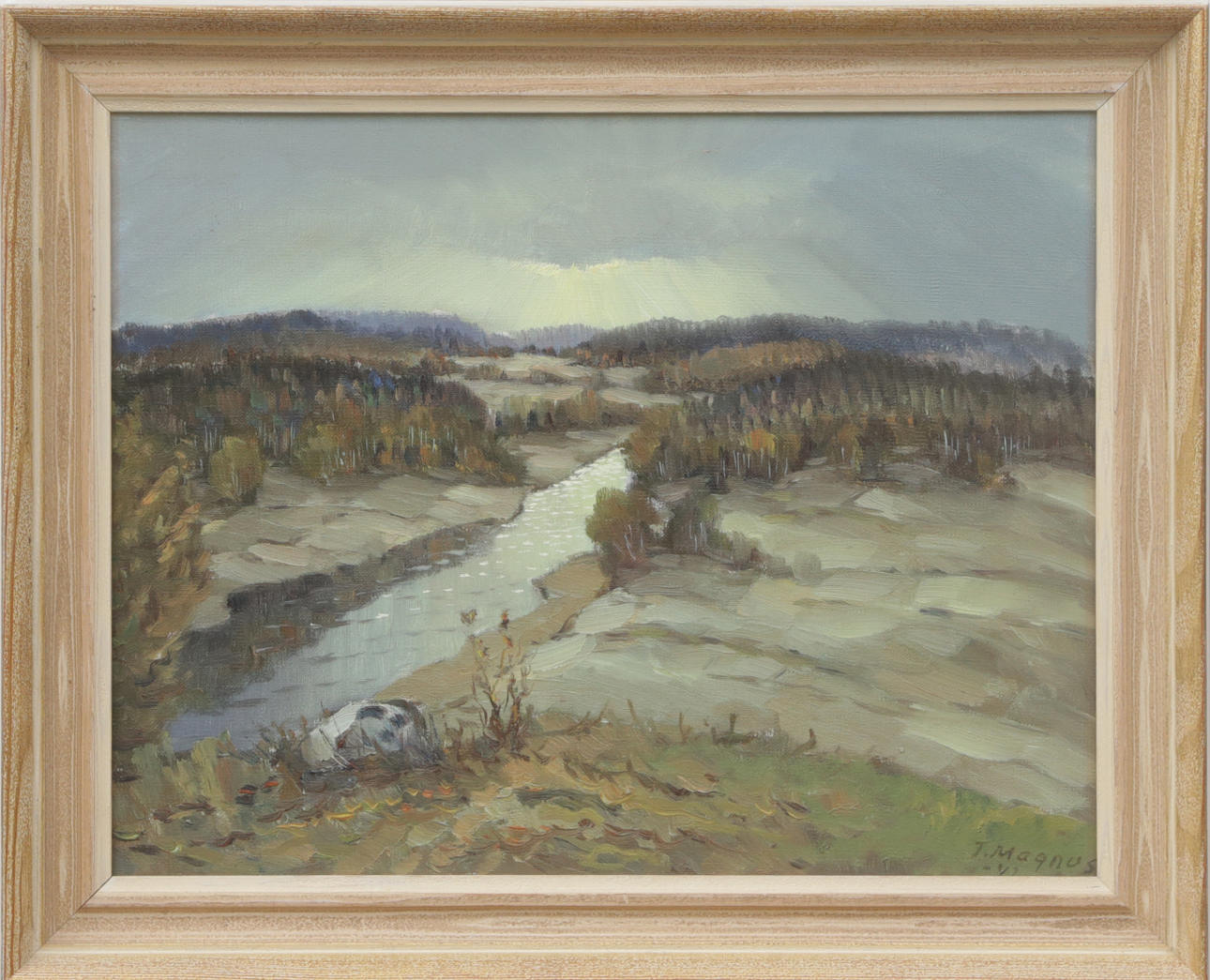 OIDENTIFIERAD KONSTNÄR. OLJA, på duk, signerad.