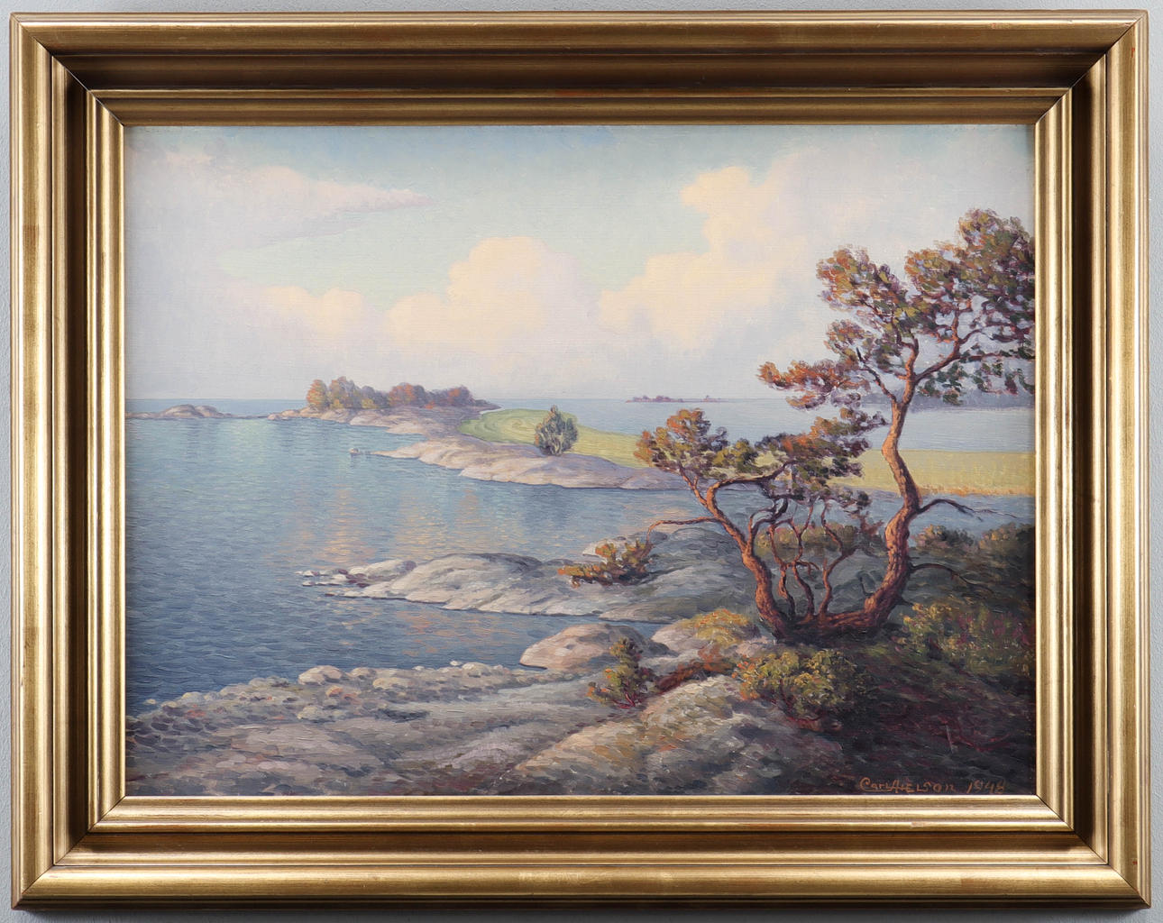CARL AXELSSON oil on panel, signed 1948.