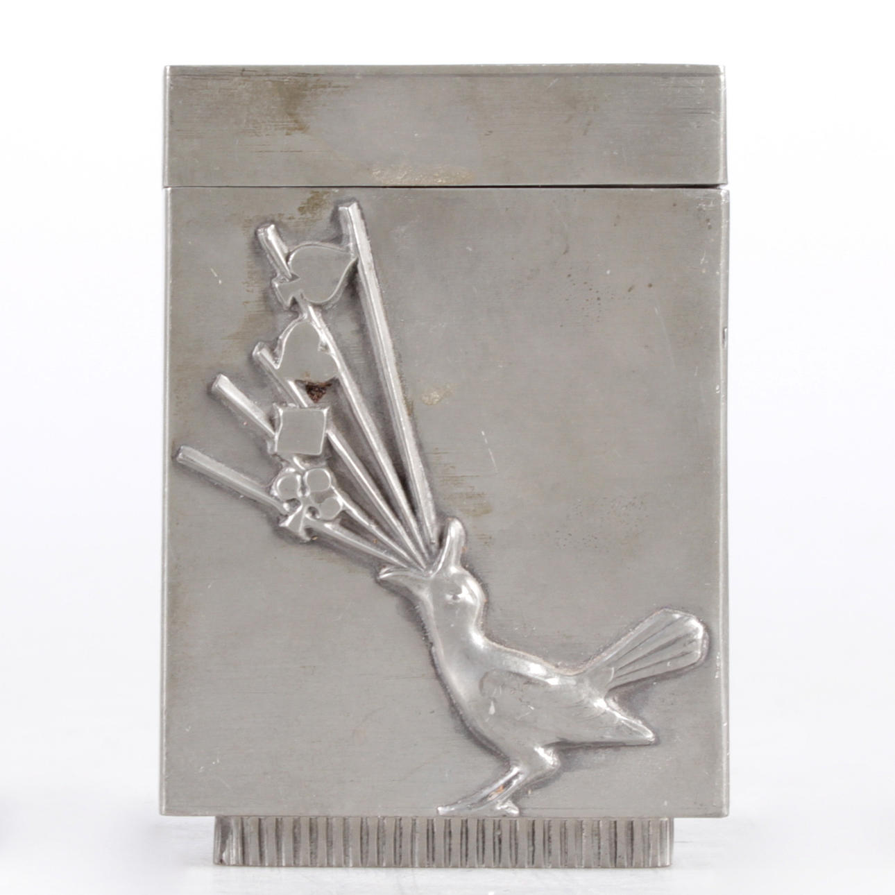 KORTSPELSHÅLLARE, tenn, Art deco, GAB, 1934.