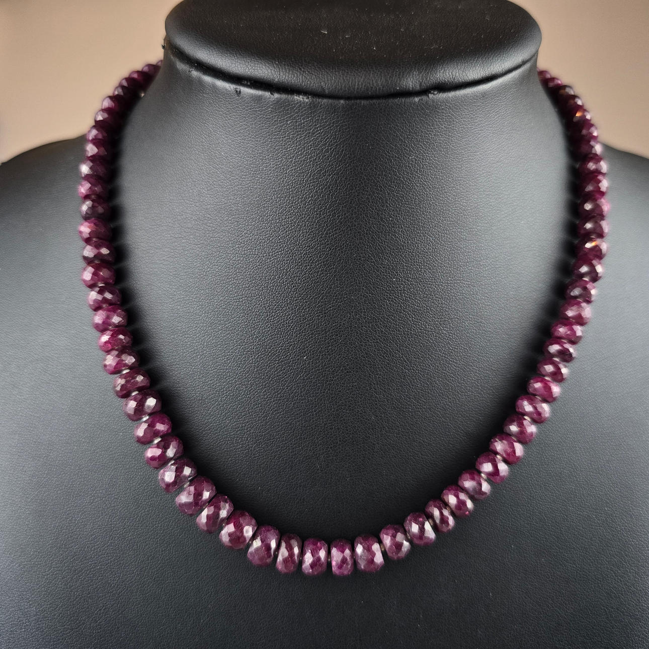Faceted Ruby Gemstone Necklace, 270 cts.
