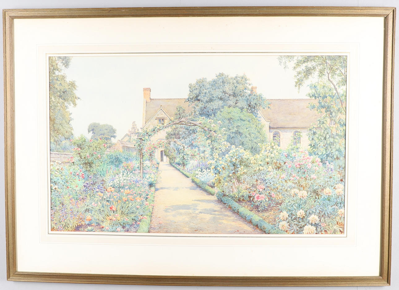 ERNEST ARTHUR ROWE (1863-1922). A COTSWOLD GARDEN.