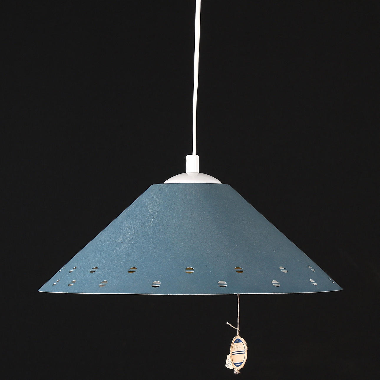 TAKLAMPA, plåt och glas, "Ringus", 1950/60-tal.