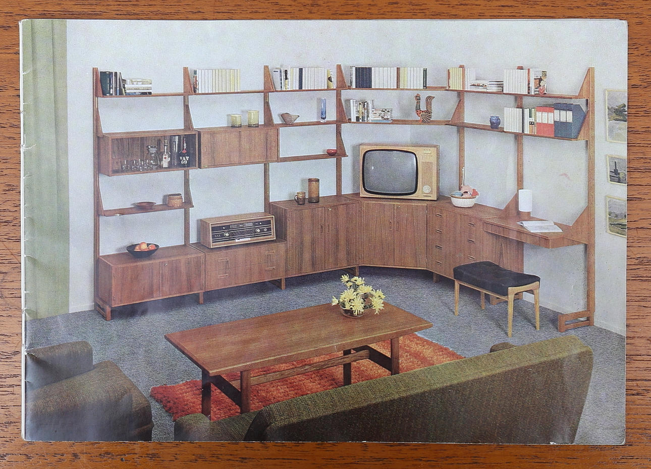 BOKHYLLA, teak, "den byggbara hyllserien Stella" 1960-tal.