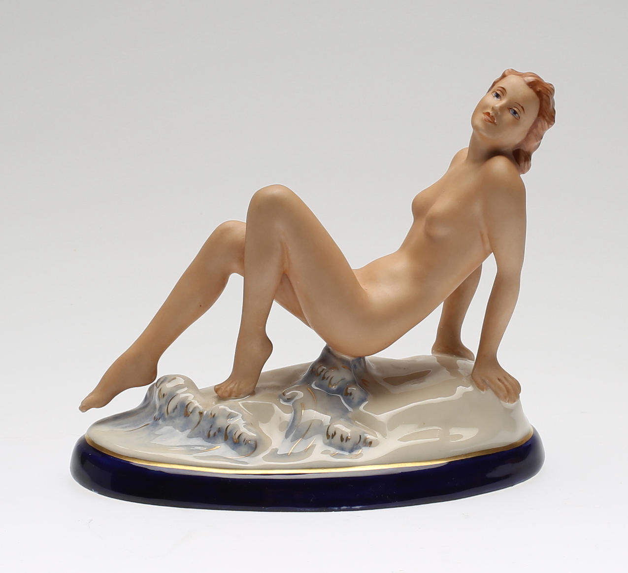FIGURIN, porslin, design Elly Strobach, Royal Dux, 1900-tal.