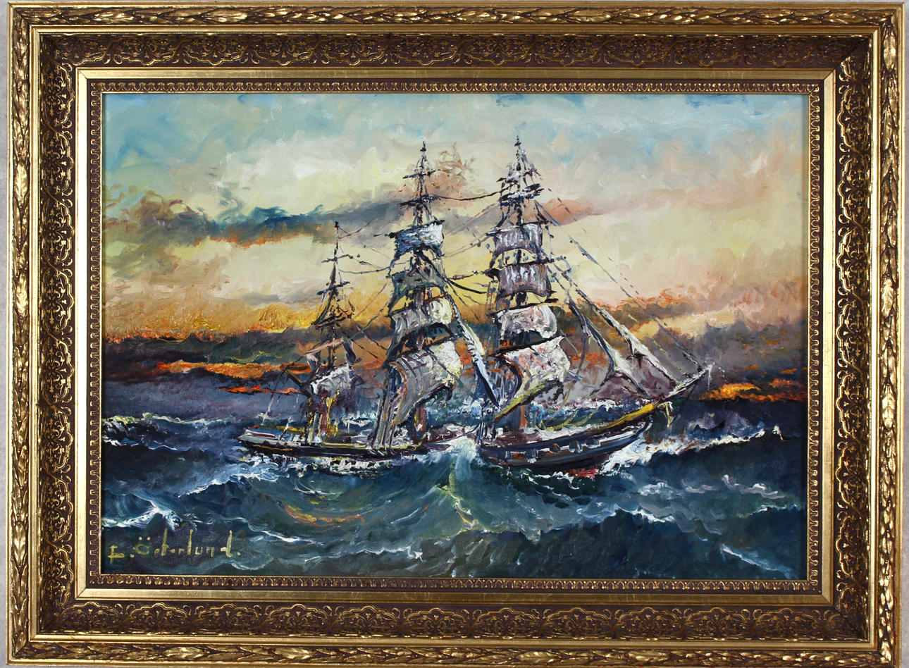 BERT ÖSTERLUND. Olja på duk.