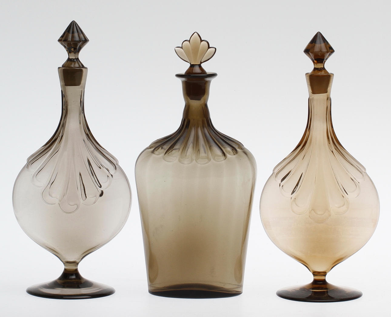 KARAFFER, 3 st, glas, Sandvik.