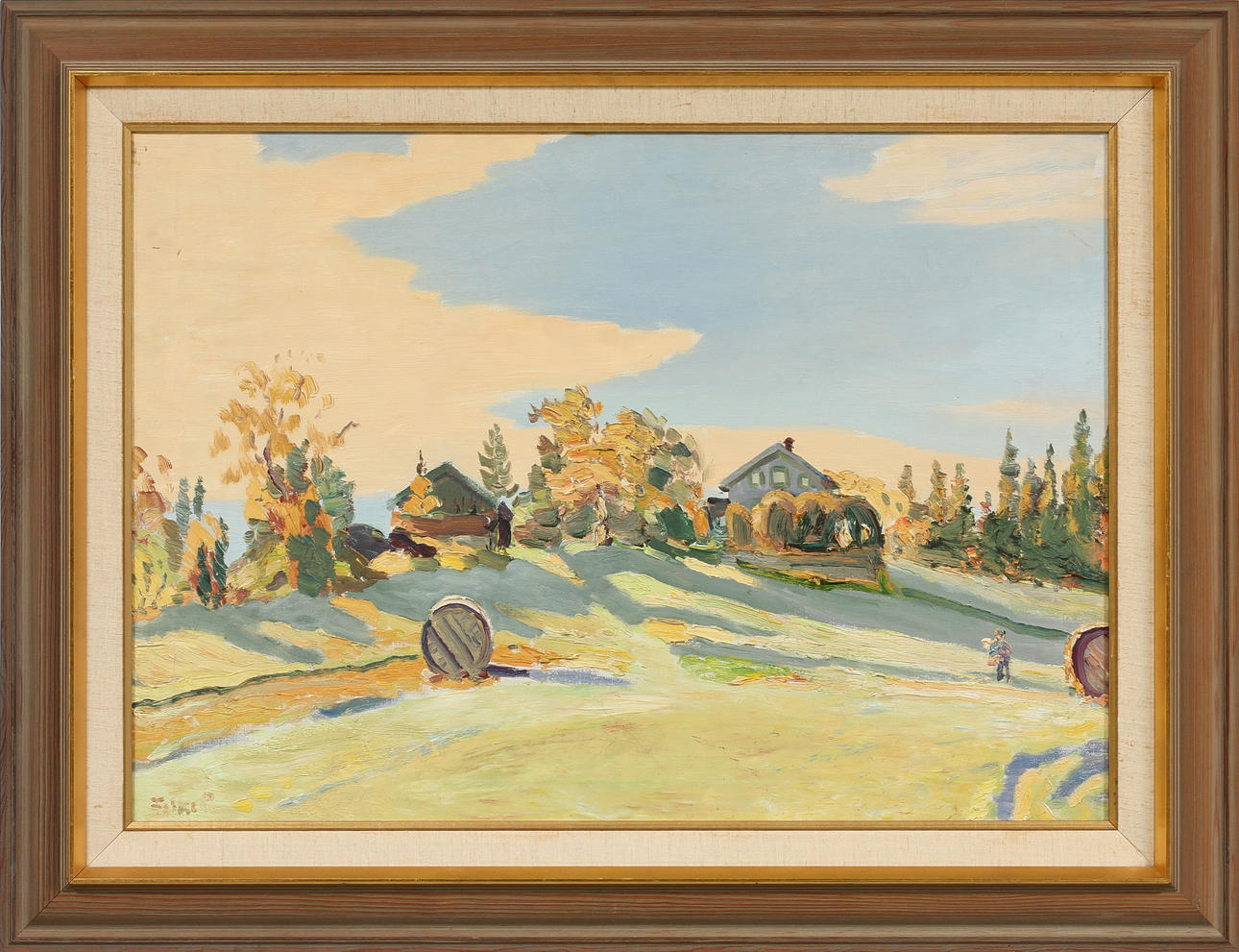 FOLKE PERSSON. Landskapsmotiv, olja på duk, signerad.