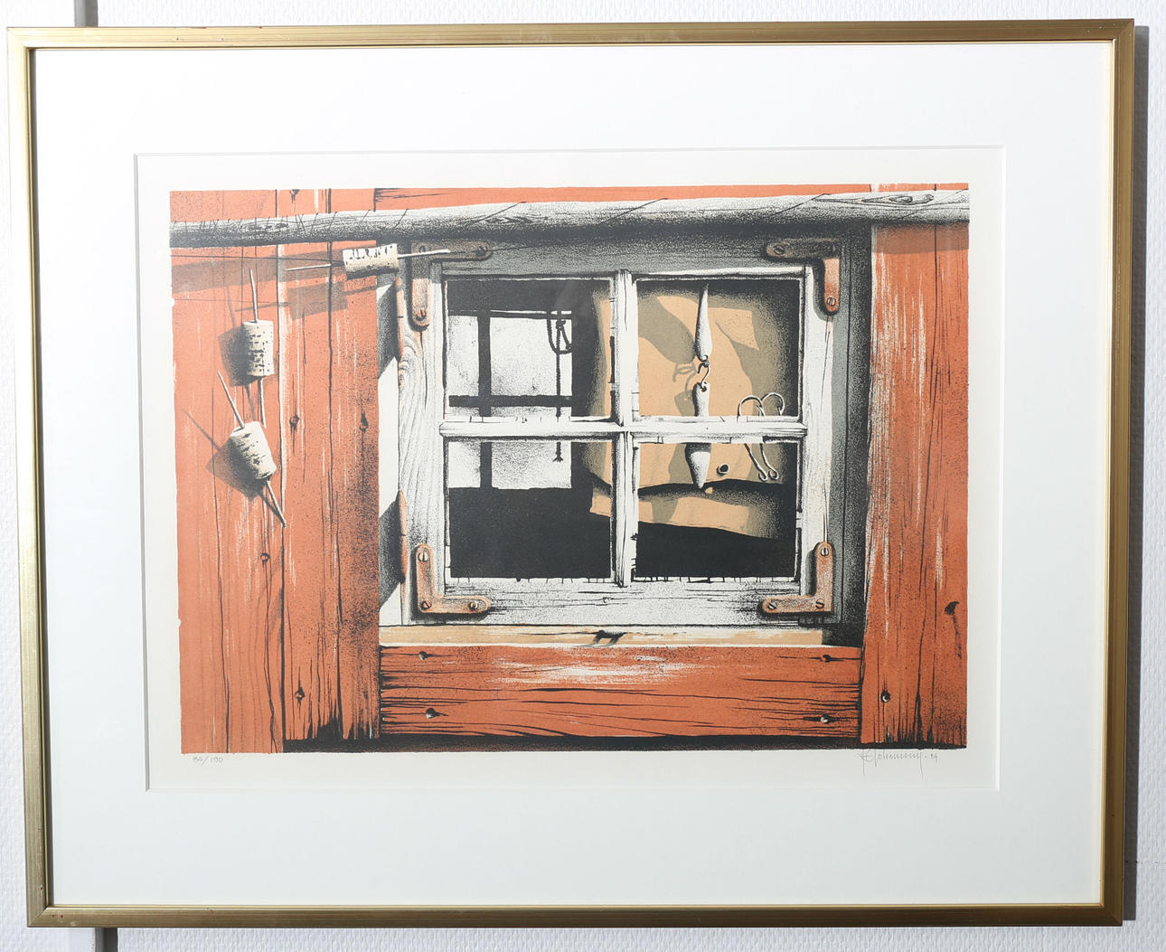 NILS ERIK JOHANSSON. Litografi, numrerad 84/190, signerad NE Johansson.