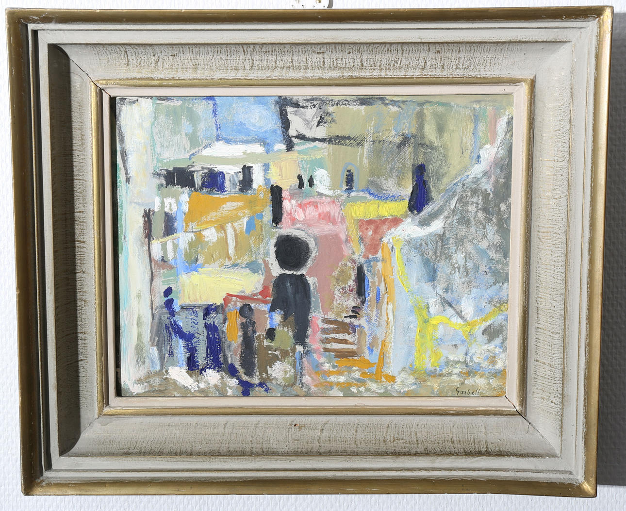 ALEXANDRE SASHA GARBELL. Olja på kartong, Komposition, signerad Garbell.