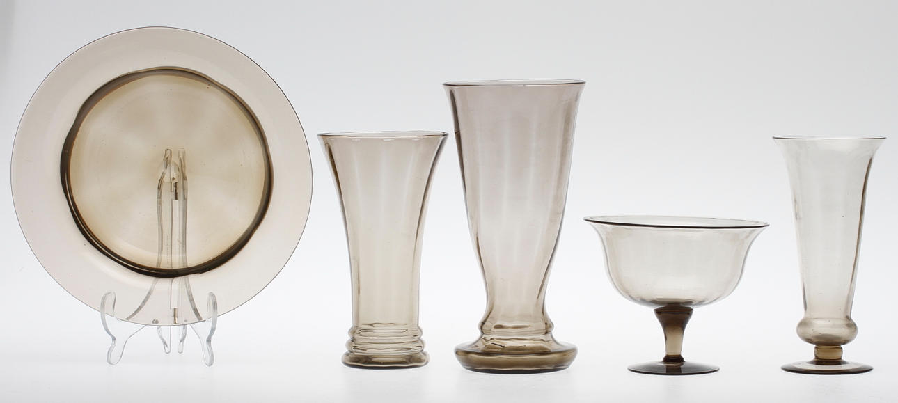 GLASFÖREMÅL, 5 delar, Sandvik.