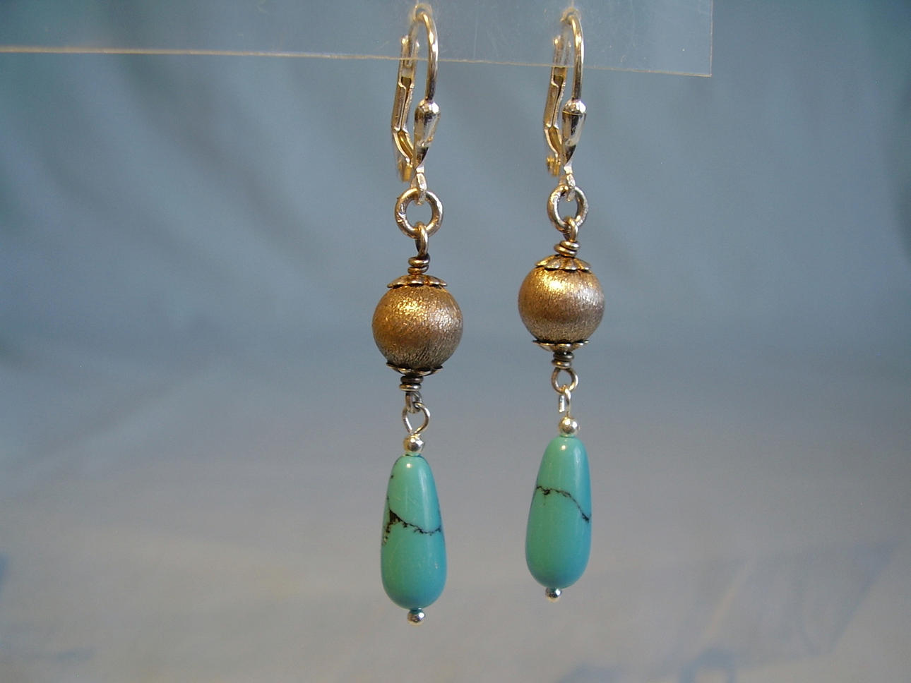 TURKOS ÖRHÄNGEN silver 925 handgjorda.