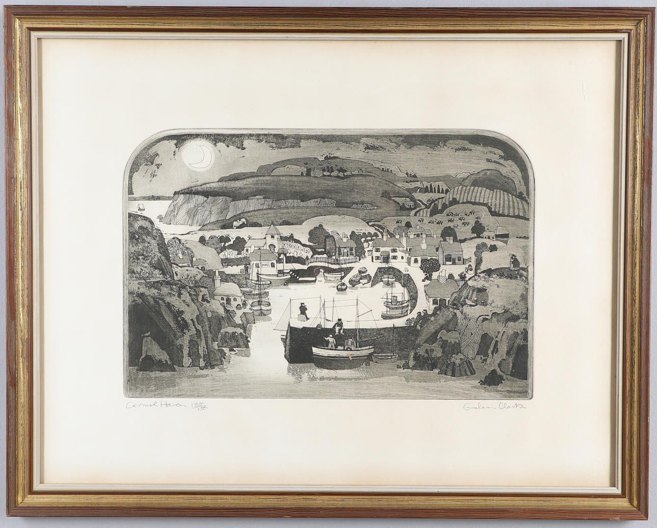 GRAHAM CLARKE (B. 1941). KORNISK HAVN.