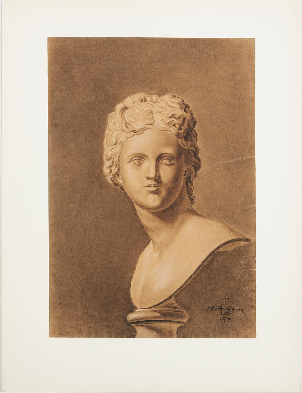 BERNHARD WILHELM WOHLFAHRT (1812-1863). Modellstudie 1829.