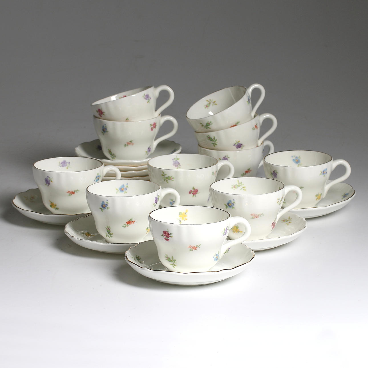 KAFFESERVIS, 23 delar, benporslin, Gustavsberg.