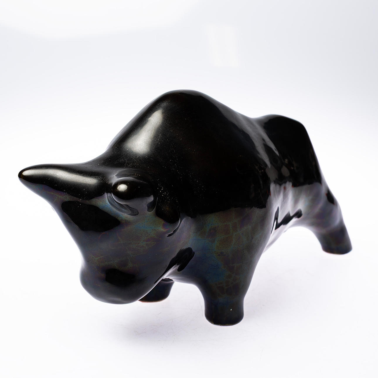 A ceramic 'Bull' figurine, Boda, Sweden.