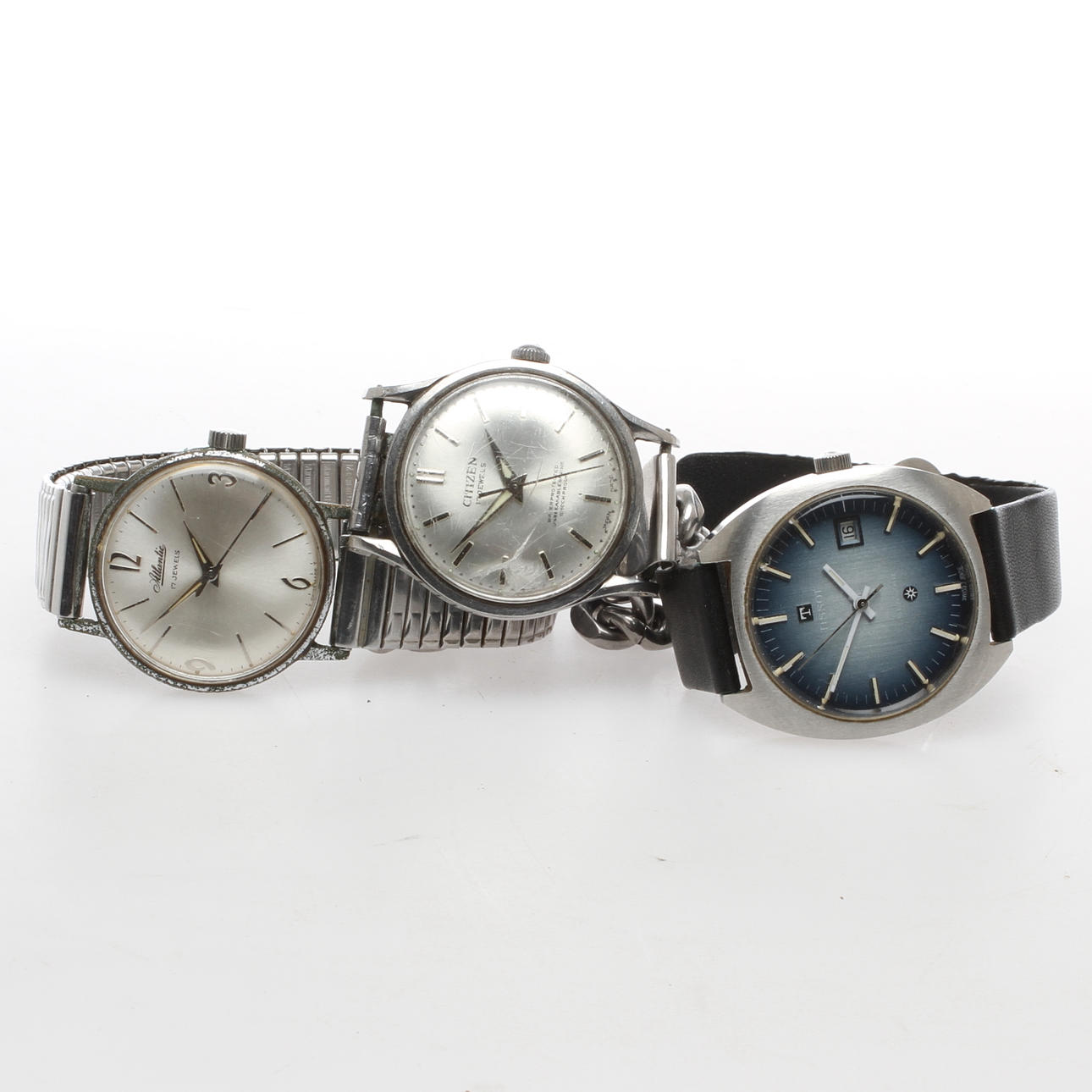ARMBANDSUR 3 st, Tissot Automatic Seastar, Atlantic samt Citizen.