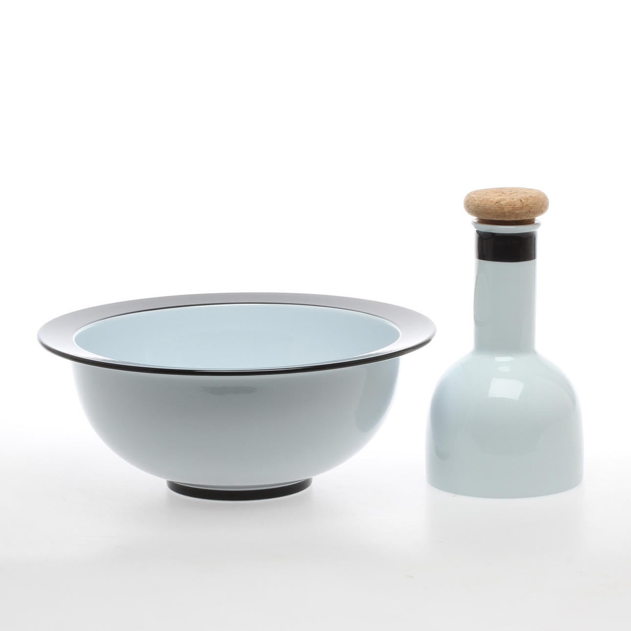 SKÅL samt FLASKA, porslin, Rolf Sinnemark, Rörstrand.