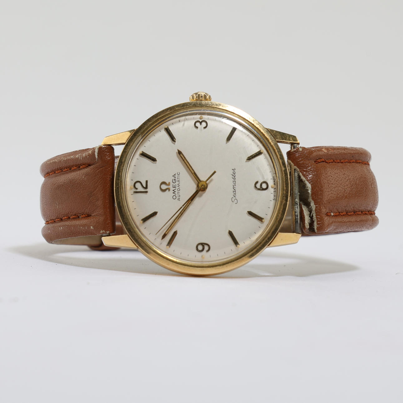 OMEGA SEAMASTER, gold plated wristwatch, automatic assignment, 1960s.