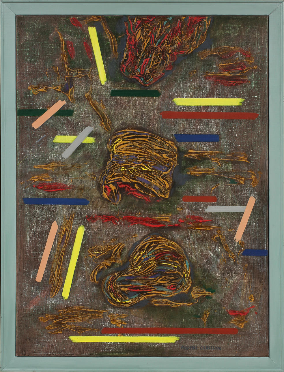 ANDERS CARLSSON. Komposition. Akryl på duk, signerad.