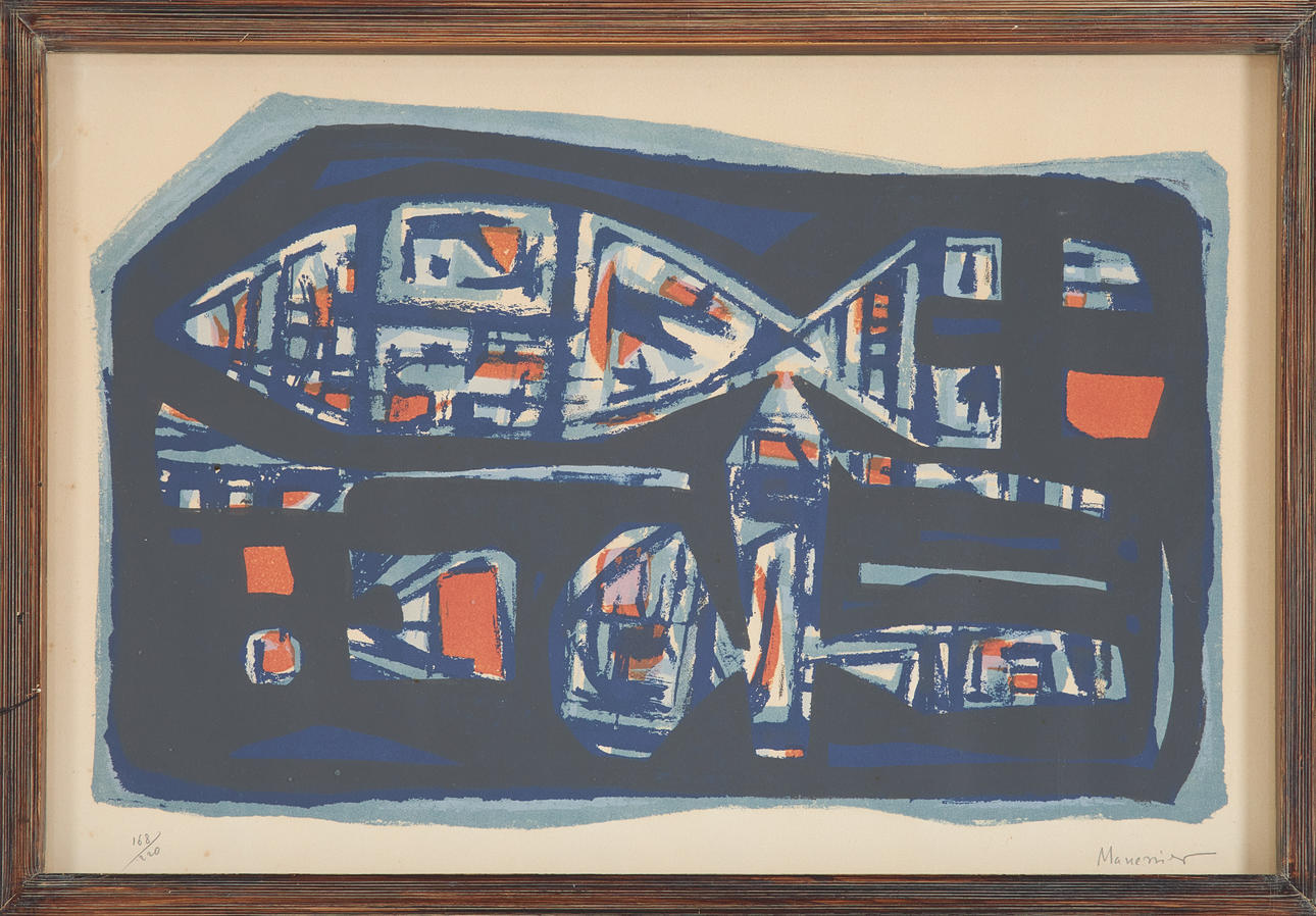 ALFRED MANESSIER. Composition, lithograph in colours, signed and numbered 168/220.